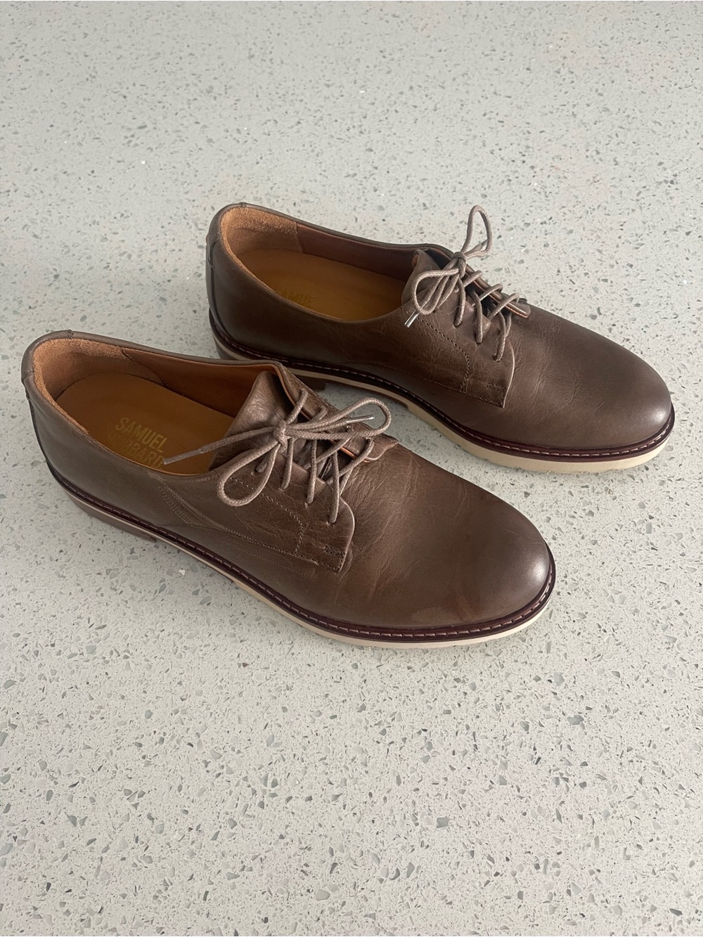 Samuel Hubbard Oxford Style Taupe Leather Shoes from Nordstrom Women’s size 6.5
